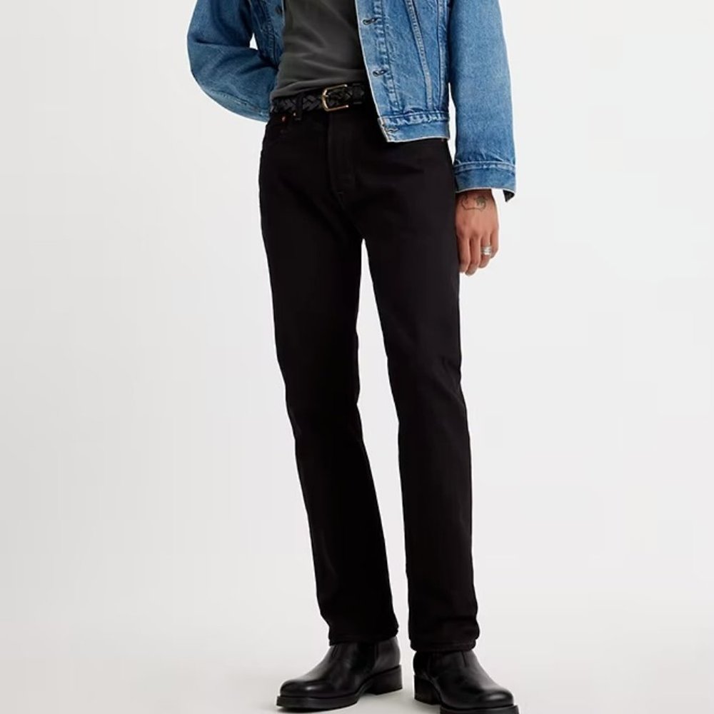 Levi's 501 Straight Leg Button Fly Black Jeans Men's 32X32